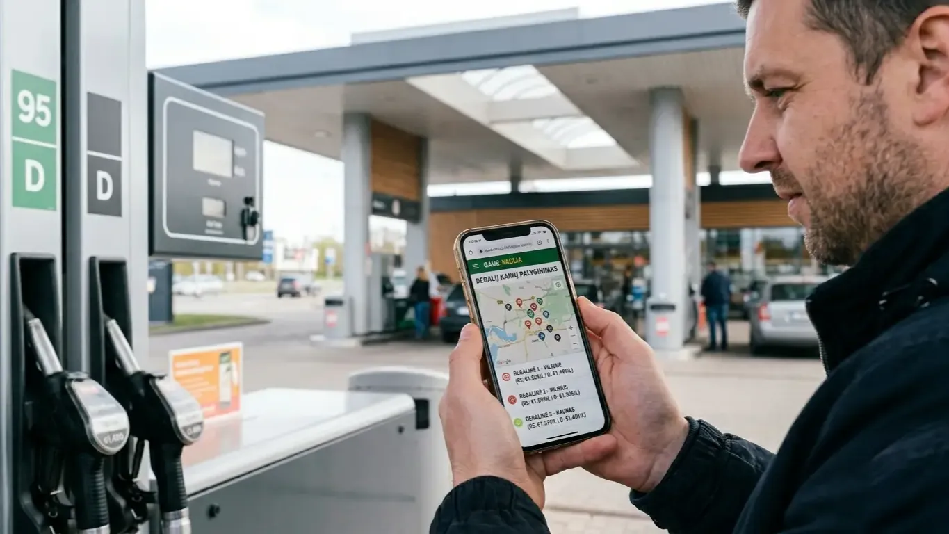 Degalų kainos Lietuvoje – stebėkite kasdien ir sutaupykite su GaukAkcija.lt